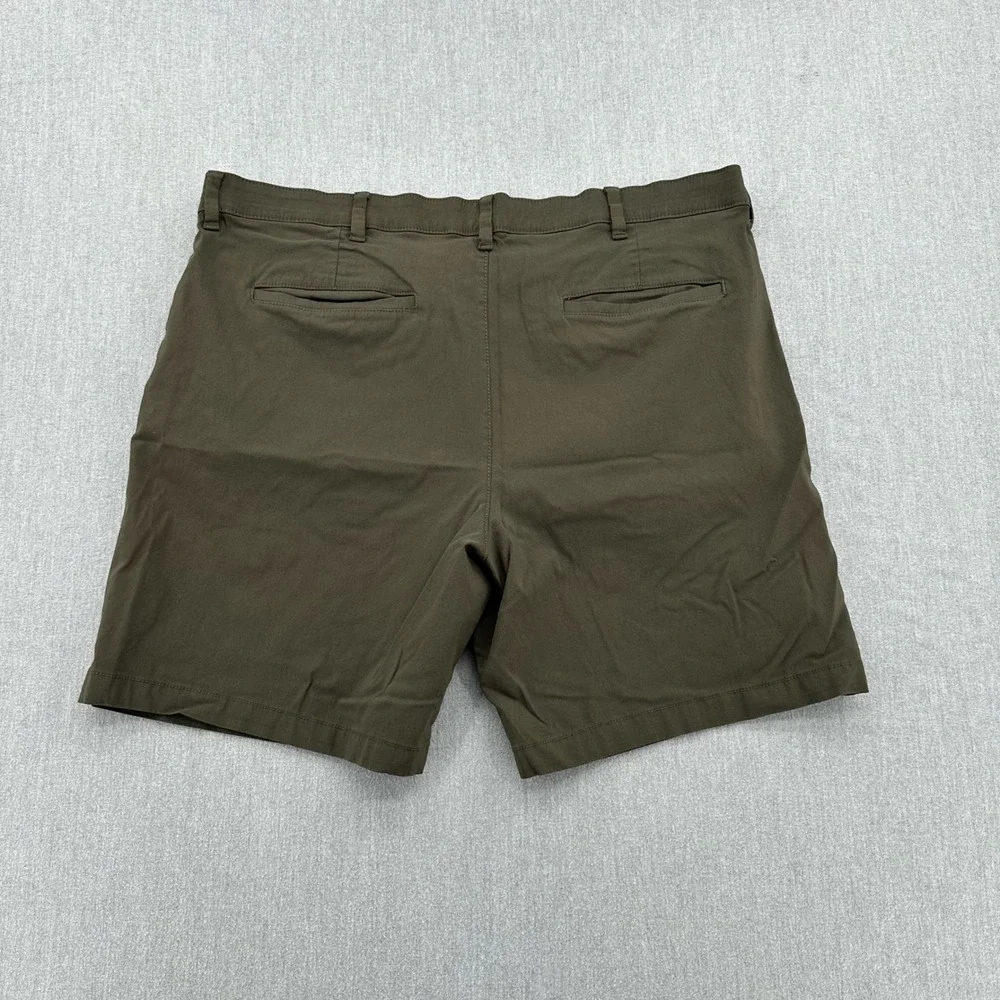 Weatherproof Vintage Shorts Mens 40 Green Flat Front Stretch Comfort Utility